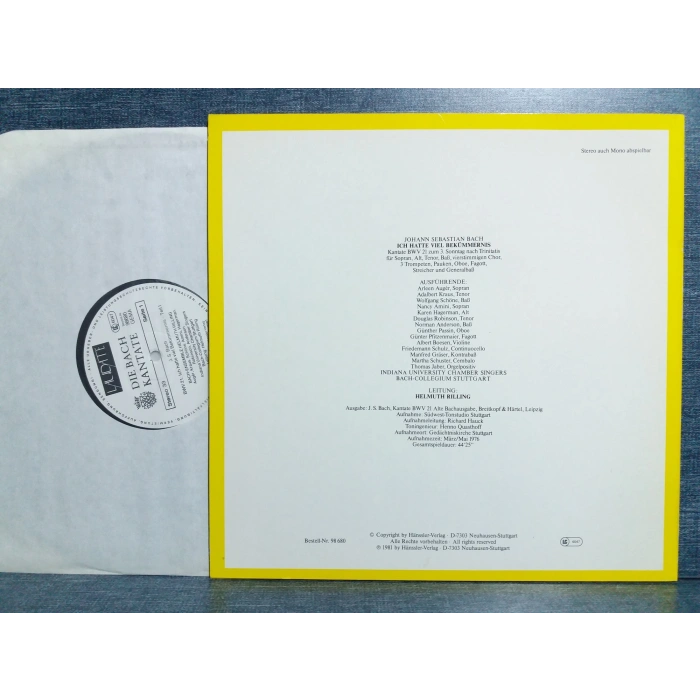 BACH KANTATE BWV 21 MUSIC LP