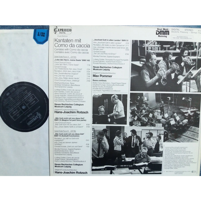 BACH MIT CORNO DA CACCIA KANTATEN LP