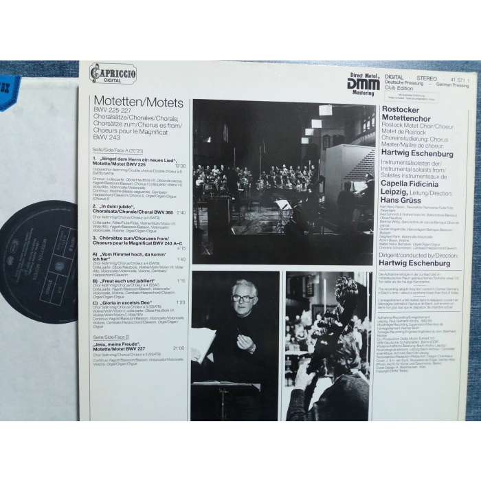 BACH MOTETTEN BWV 225 227 243 LP