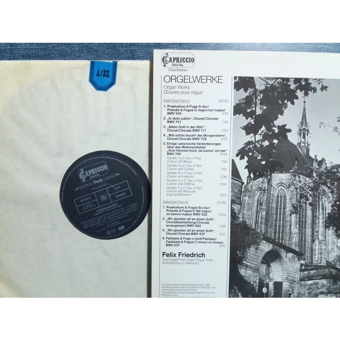 BACH ORGAN WORKS BWV 545-552  LP