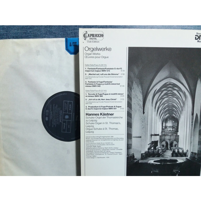 BACH ORGAN WORKS BWV 565-542-547-572 HANNES KASTNER LP