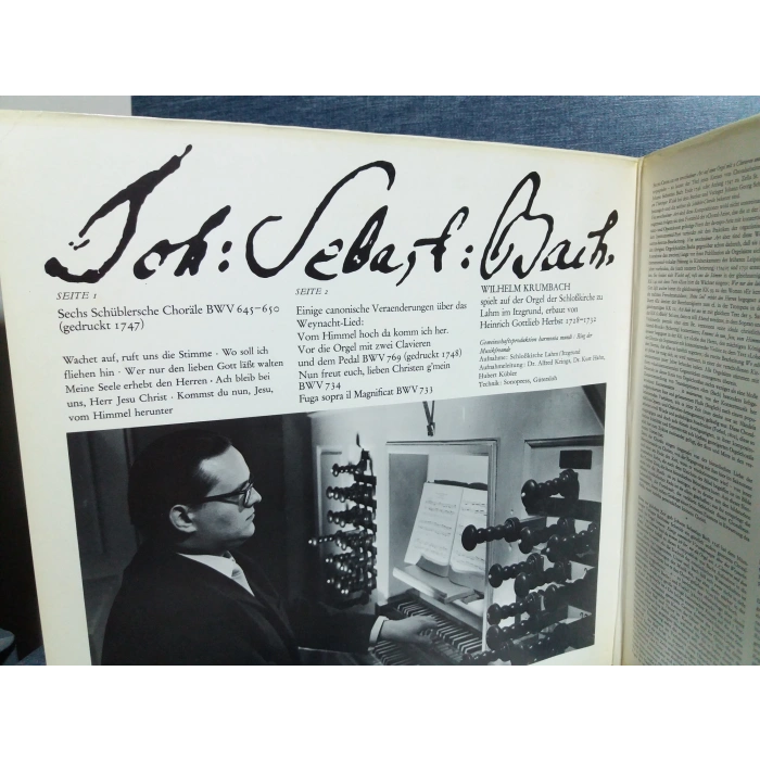 BACH ORGEL BWV 645 650 734 769  MUSIC LP