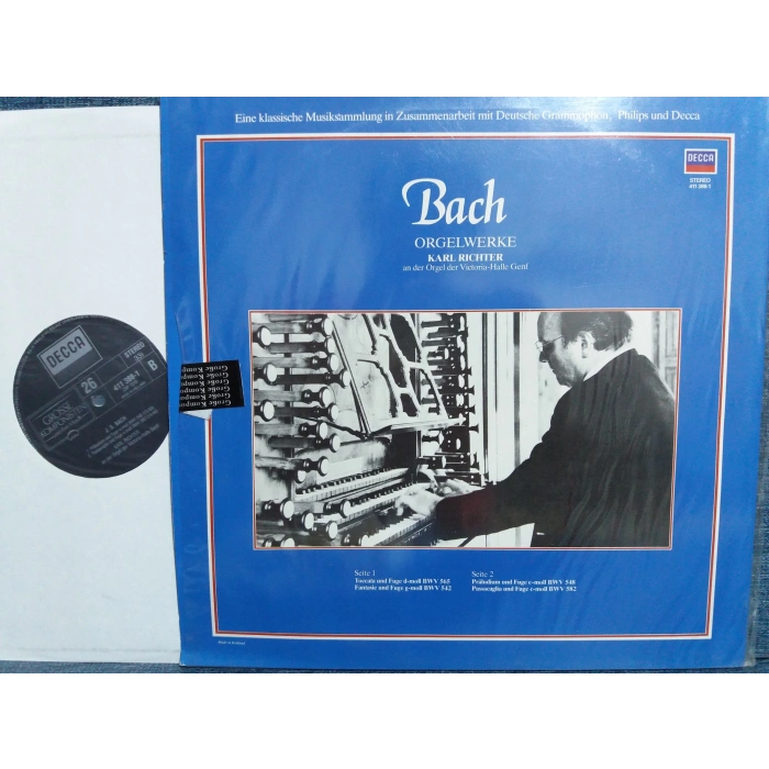 BACH ORGELWERKE KARL RICHTER TOCCATA FANTASIE FUGE LP