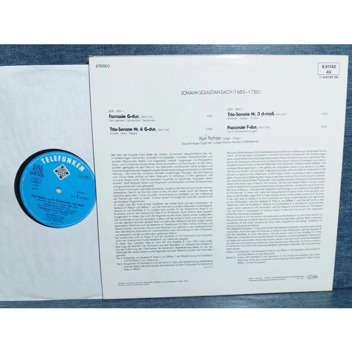 BACH ORGELWERKE SONATE FANTASIA PASTORALE KARL RICHTER