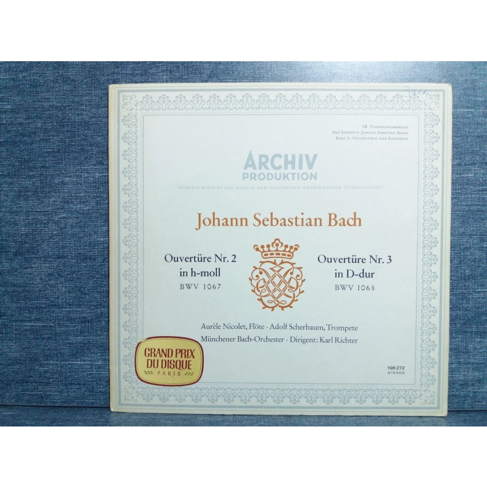 BACH OVERTURE Nr.2 - 3 BWV 1067 - 1068 MUSIC LP