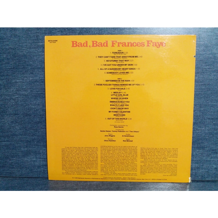 BAD BAD FRANCES FAYE