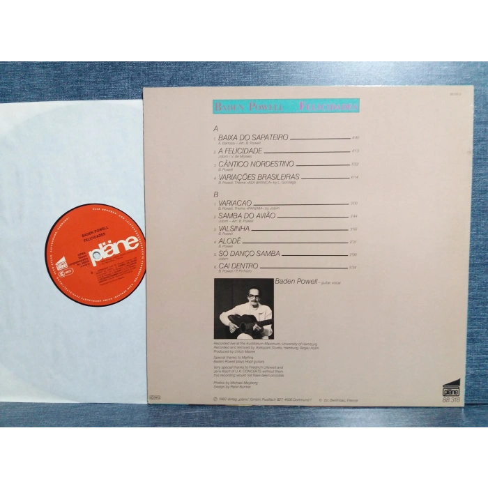 BADEN POWELL FELICIDADES MUSIC LP