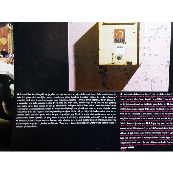 BAP AHL MANNER LP ALBUM  (ADANA POSTA MEKTUP)