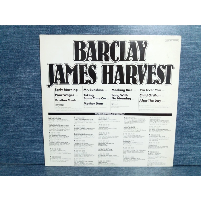 BARCLAY JAMES HARVEST EARLY MORNING ONWARDS MUSIC LP