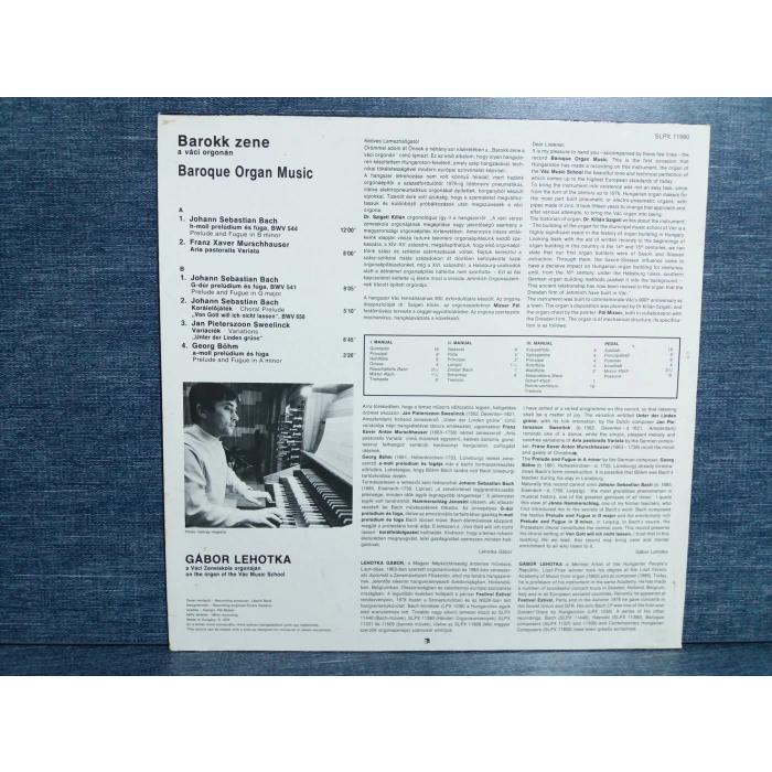 BAROQUE  JS BACH SWEELINCK BÖHM