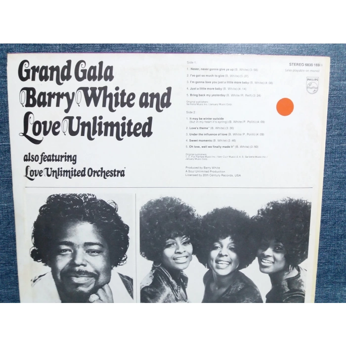BARRY WHITE AND LOVE UNLIMITED MUSIC LP