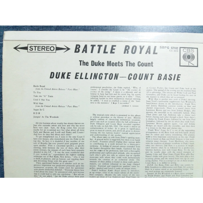 BATTLE ROYAL ELLINGTON BASIE LP