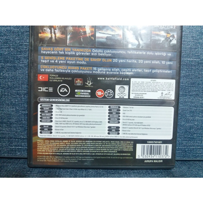 BATTLEFIELD 3  PC OYUN 2 DISK