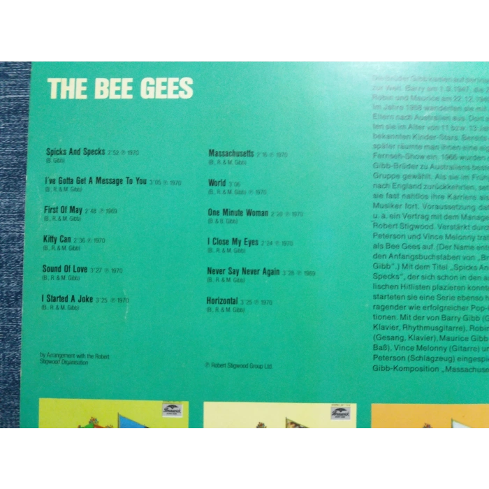 BEE GEES POP GIANTS VOL.19 MUSIC LP