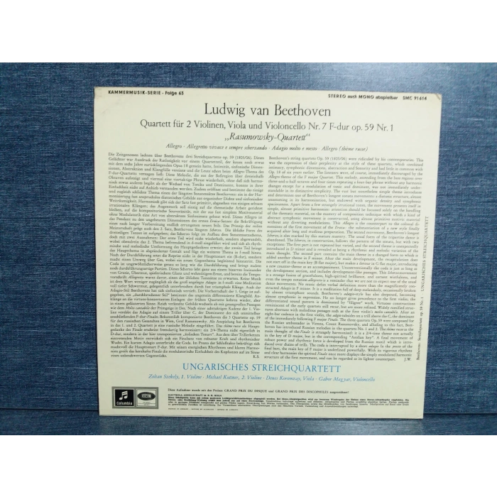 BEETHOVEN RASUMOWSKY QUARTETT MUSIC LP