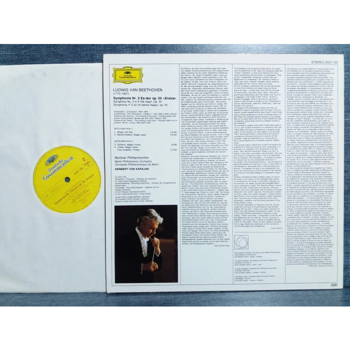 BEETHOVEN SYMPHONIE Nr.3 EROICA KARAJAN LP
