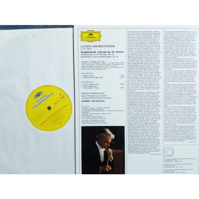 BEETHOVEN SYMPHONIE Nr.3 EROICA KARAJAN LP