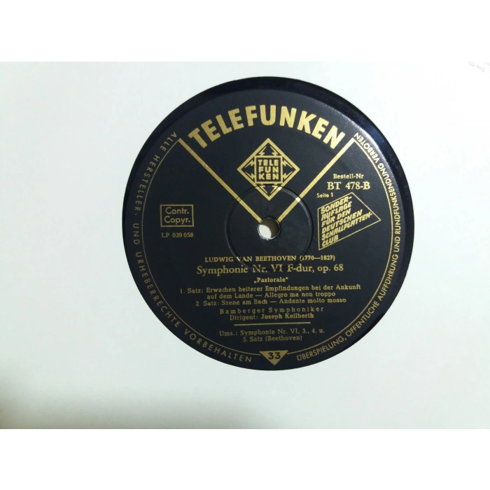 BEETHOVEN SYMPHONIE Nr.6 PASTORALE LP
