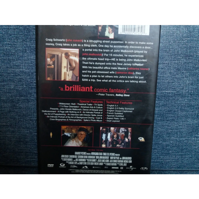 BEING JOHN MALKOVICH DVD FİLM (İNGİLİZCE)