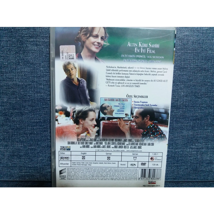 BENDEN BU KADAR AS GOOD AS IT GETS DVD FİLM Tr Altyazı