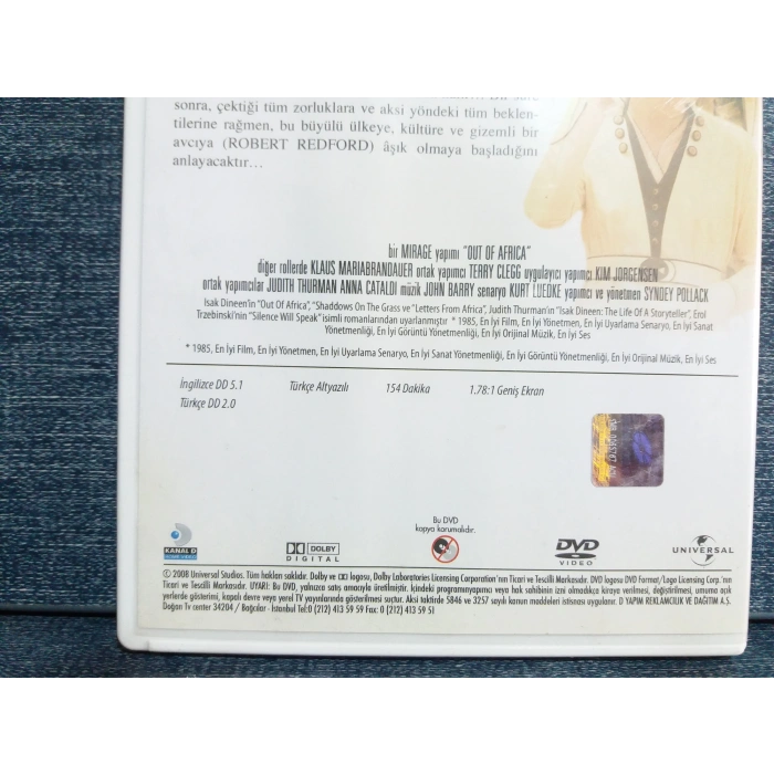 BENİM AFRİKAM OUT OF AFRICA DVD FİLM
