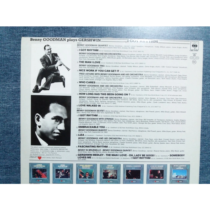 BENNY GOODMAN PLAYS GERSHWIN SUPERHITS LP