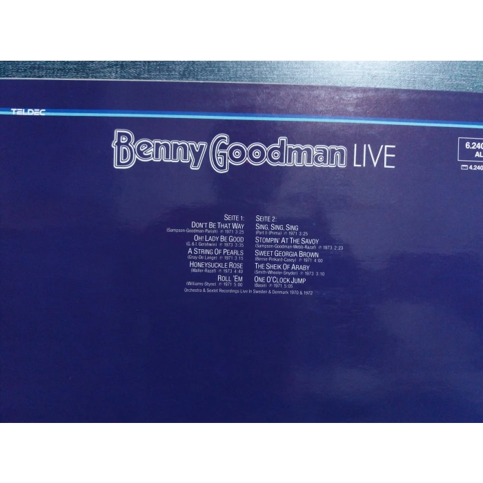 BENNY GOODMAN LIVE MUSIC LP