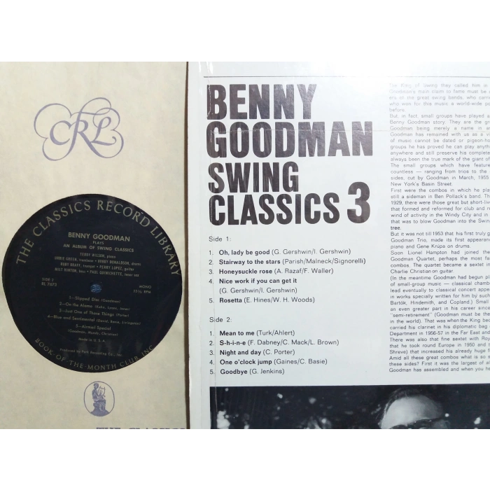 BENNY GOODMAN SWING CLASSIC LP