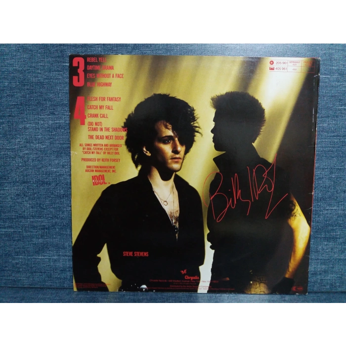 BILLY IDOL REBEL YELL MUSIC LP