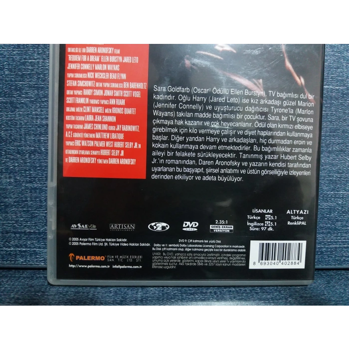 BİR RÜYA İÇİN AĞIT DVD FİLM