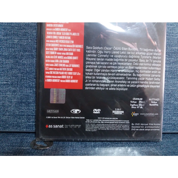 BİR RÜYA İÇİN AĞIT DVD FİLM SIFIR