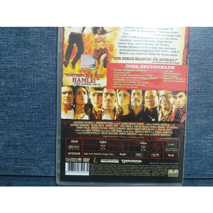 BİR ZAMANLAR MEKSIKADA  DVD FİLM