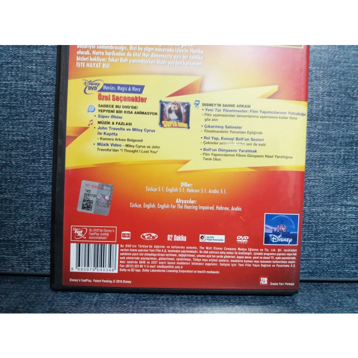 BOLT DISNEY DVD FİLM