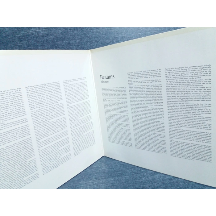 BRAHMS MOTETTEN KANTOREI BARMEN  - GEMARKE  LP