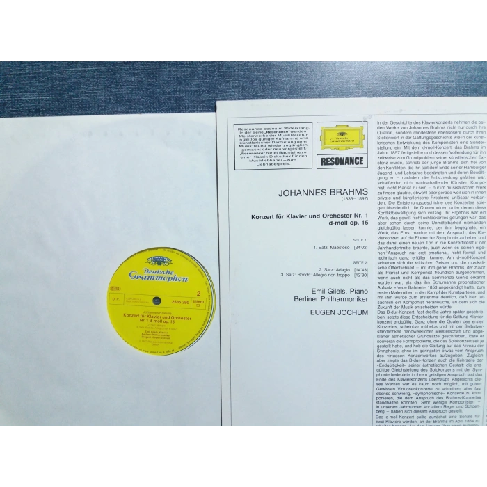 BRAHMS PIANO CONCERT Nr.1 EMIL GILELS