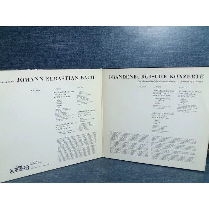 BRANDENBURGISCHE KONZERTE 1-6  (ÇİFT) LP