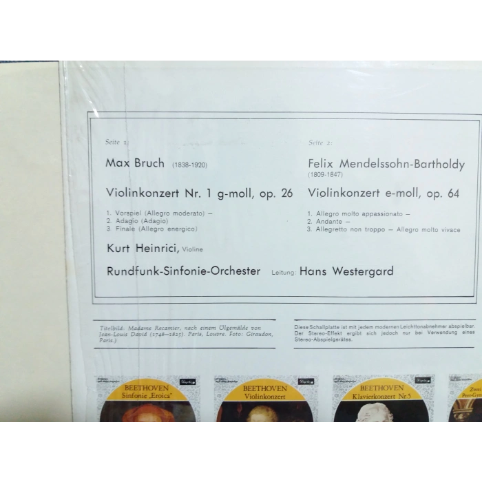 BRUCH VIOLIN MENDELSSOHN KURT HEINRICI