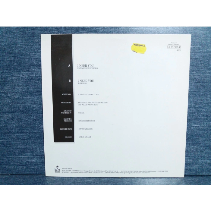 BVSMP I NEED YOU MAXI LP