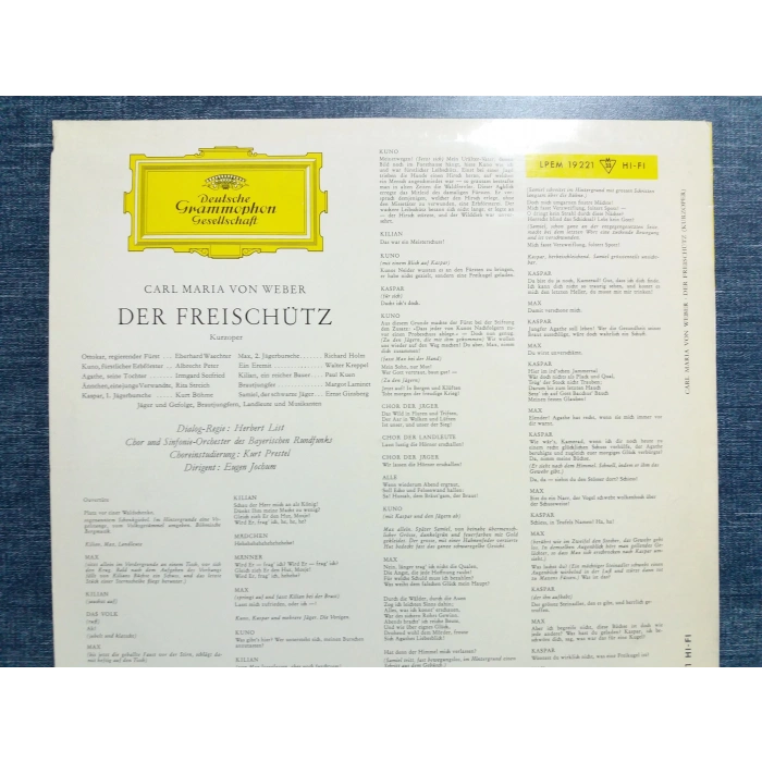 CARL MARIA VON WEBER DER FREISCHUTZ LP