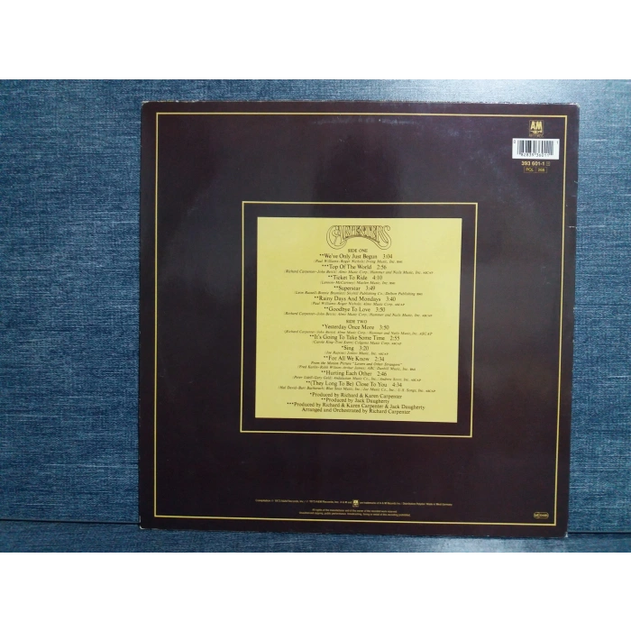 CARPENTERS THE SINGLES 1969-1973 MUSIC LP