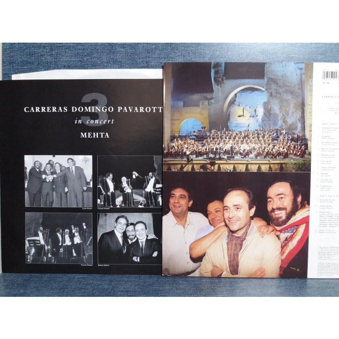 CARRERAS DOMINGO PAVAROTTI IN CONCERT MEHTA  LP