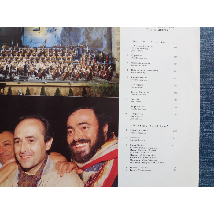 CARRERAS DOMINGO PAVAROTTI IN CONCERT MEHTA  LP