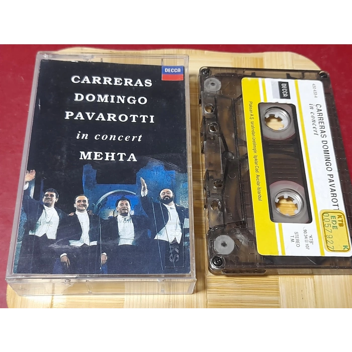 CARRERAS DOMINGO PAVAROTTI IN CONCERT MEHTA MÜZİK KASET