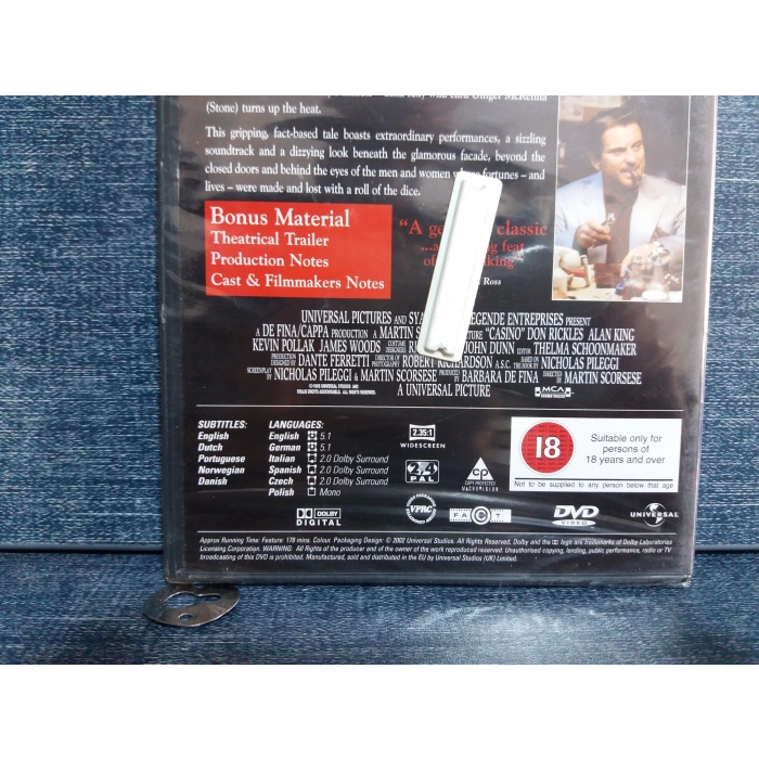 CASINO ROBERT DE NIRO DVD FİLM (İNGİLİZCE-SIFIR)