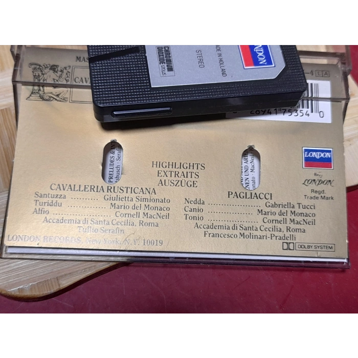 CAVALLERIA RUSTICANA PAGLIACCI MÜZİK KASET