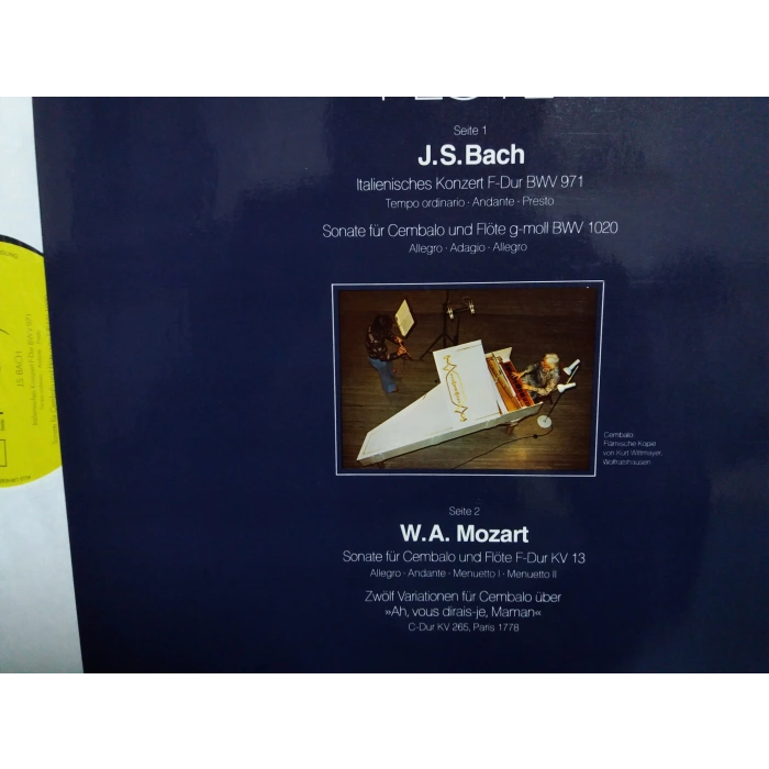 CEMBALO FLÖTE IRMGARD LECHNER P MEISEN MOZART BACH LP