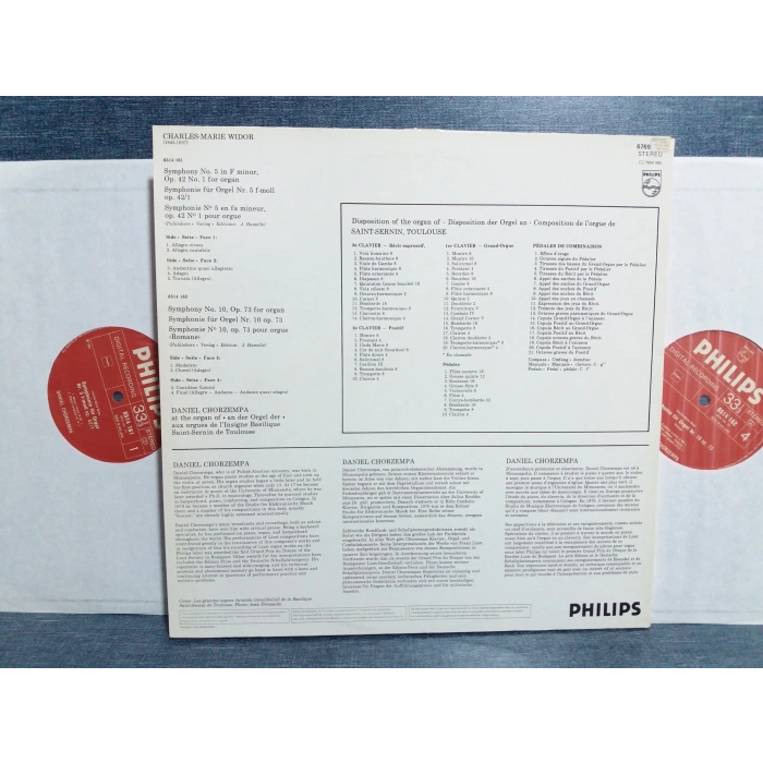 CHARLES MARIE WIDOR SYMPHONY Nr.5-Nr.10 MUSIC 2 LP
