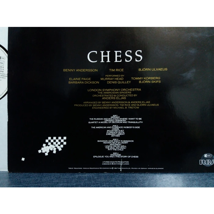 CHESS (ABBA) FILM MUSICAL LONDON SYM 2 LP