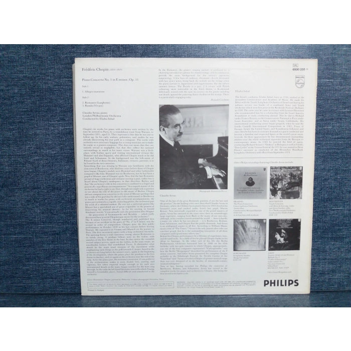 CHOPIN PIANO CONCERTO Nr.1 CLAUDIO ARRAU LP