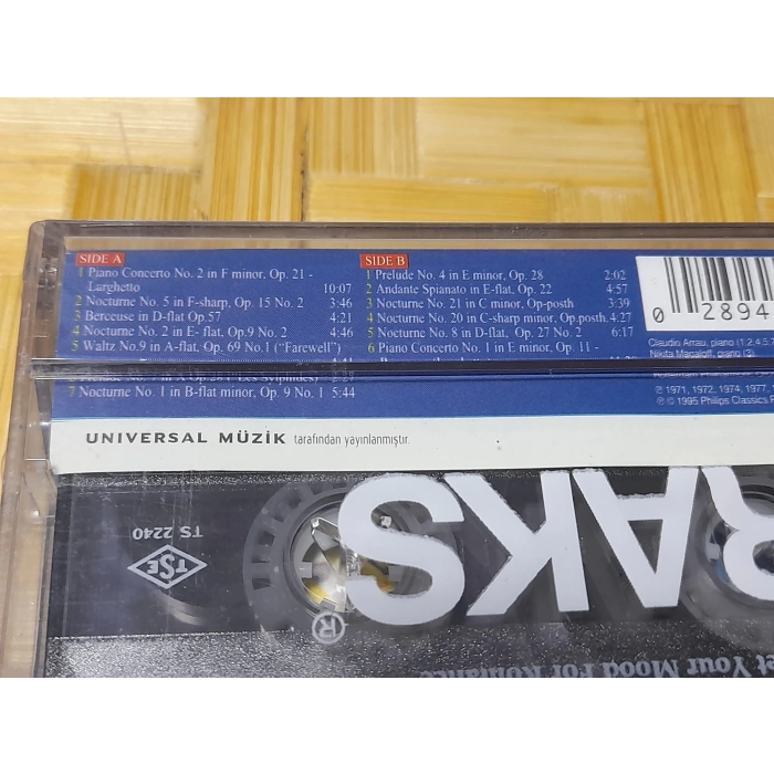 CHOPIN ROMANTIC MÜZİK KASET